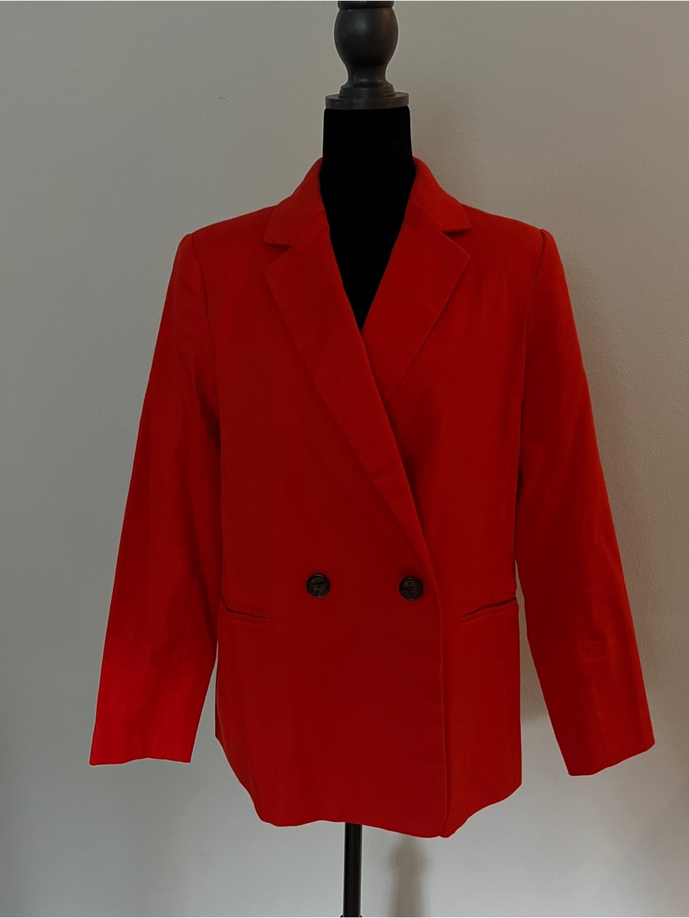Banana Republic Red Double-Breasted Blazer Jacket